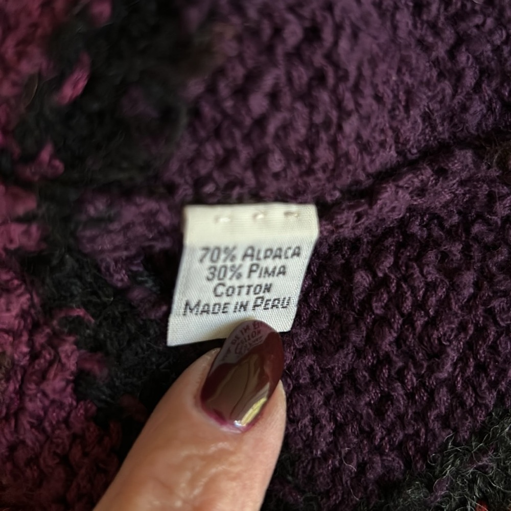 Peruvian Connection Sweater Size L Multi Fall Col… - image 5